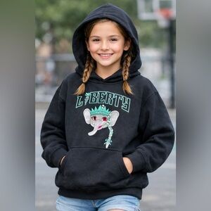 WNBA New York Liberty Youth Hoodie Medium (10/12) Black basketball Sweatshirt
